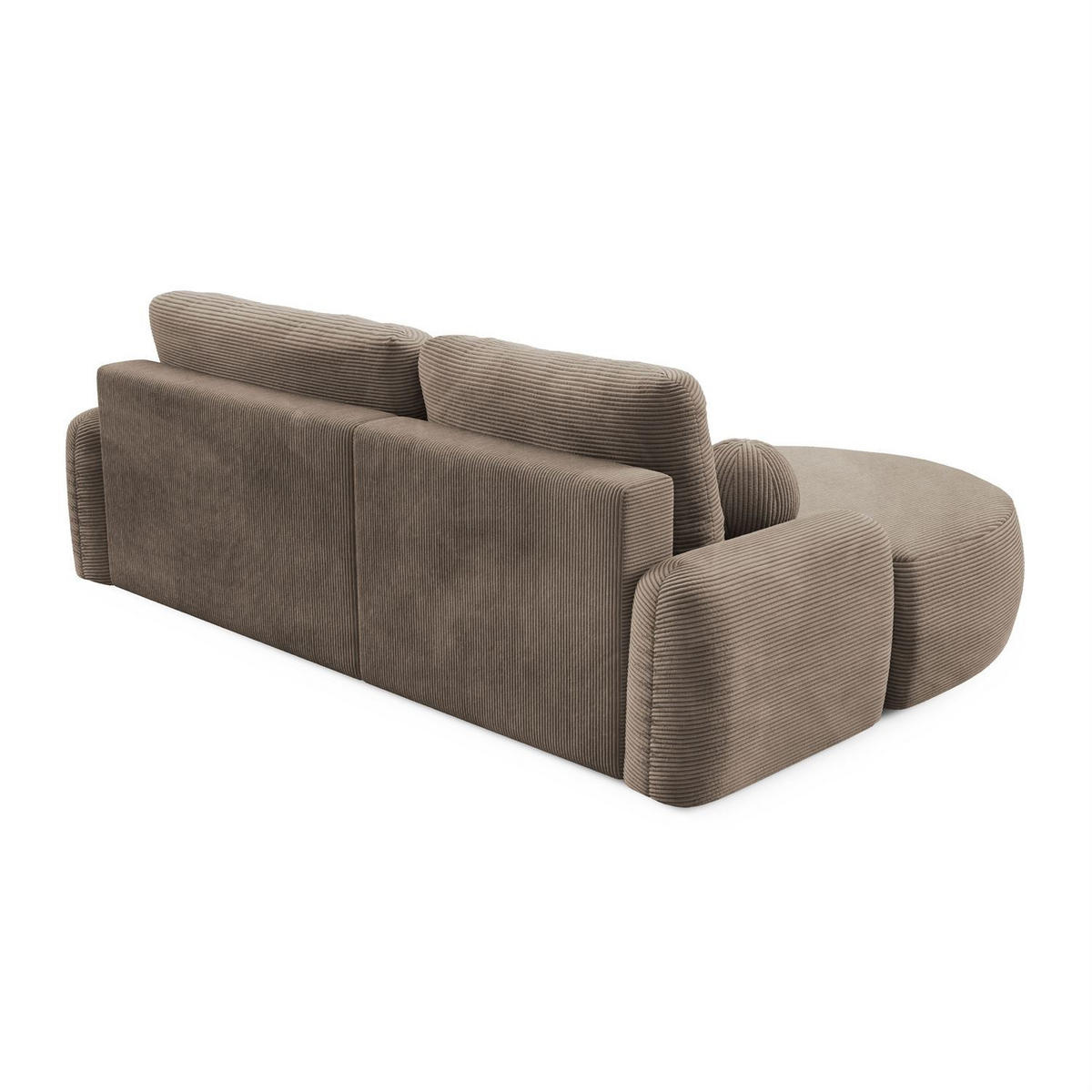 ECKSOFA CLEO II mit Schlaffunktion Version Linke Poso 02 - Cappuccino, Kunststoff (264/172cm) - Lookway
