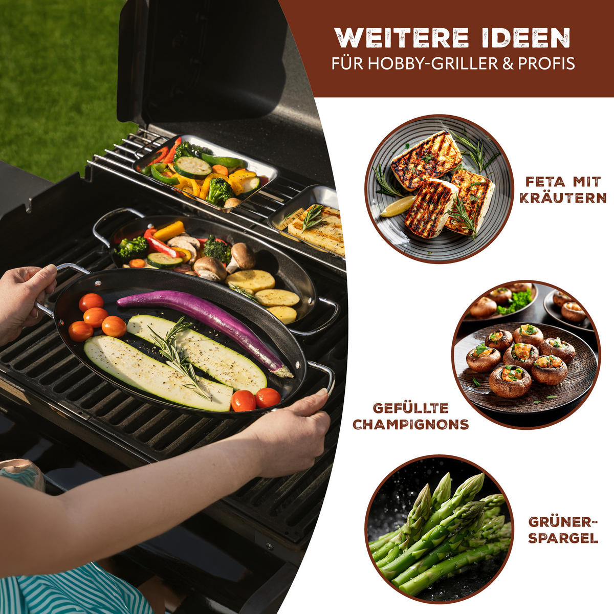 FISCH-GRILLPFANNE 2er-Set, schwarz, Metall - Schwarz, Metall (39.5/3.5/20.5cm) - bremermann