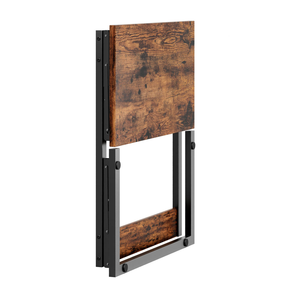 BEISTELLTISCH 60/37/71 cm in Braun, faltbar mit Metallgestell - Braun, Holzwerkstoff (60/37/71cm) - Flora Grace