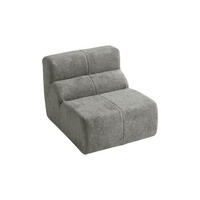 SESSEL Samtstoff komprimiert ergonomisch 94/110/79 cm Hellgrau - Hellgrau, Textil (110/79/94cm) - Redom