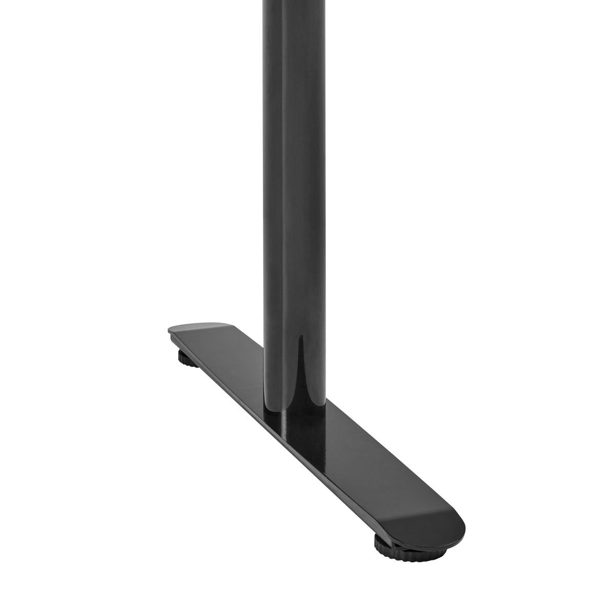 SCHREIBTISCH braunschwarz 160/72 cm elektrisch höhenverstellbar Destin IV - Dunkelbraun/Schwarz, Holz (130/60/67cm) - Beliani