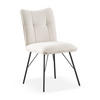 STUHL NELE Creme 2 Stück - Creme, Textil/Metall (46/85/60cm) - B&D Home