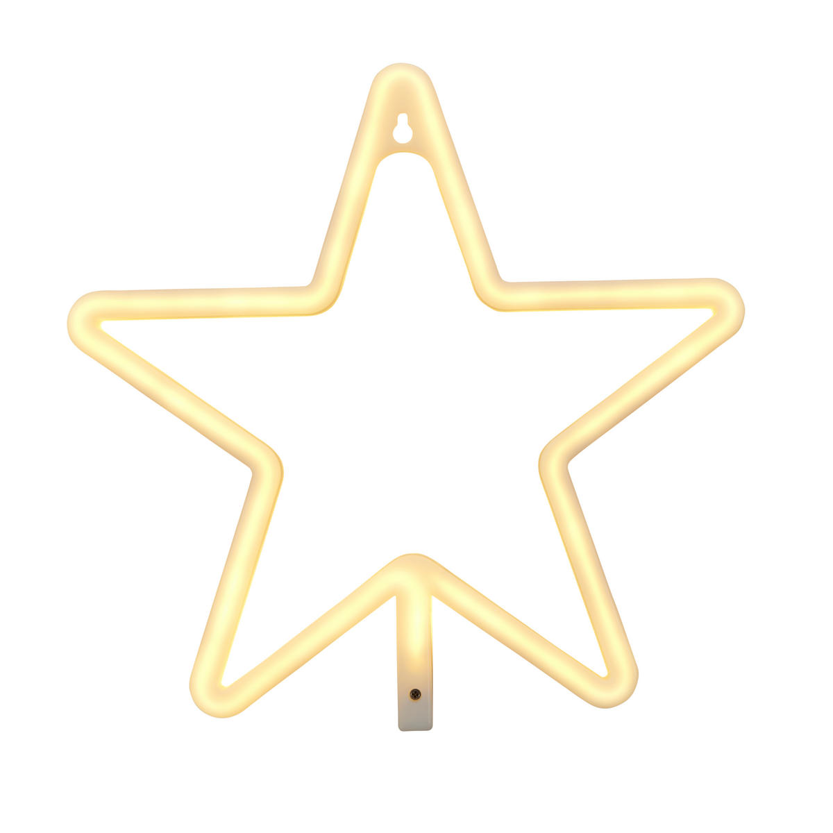 LED-NACHTLICHT - kinderfreundliche Wandleuchte in Sternoptik mit USB-Anschluss und Timer, 2xAA-Batterien - Weiß, Kunststoff (2/29/29cm) - Northpoint