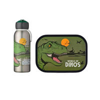 BROTDOSE + THERMOFLASCHE Campus Dino World 2er Set - Dunkelgrün, Kunststoff (1/1/1cm) - Mepal