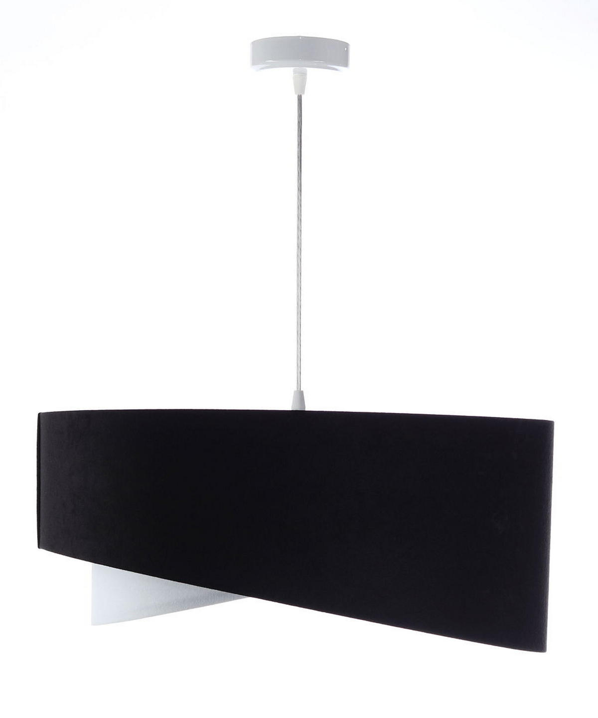 HÄNGELEUCHTE Schwarz 50/23 cm - Weiß, Kunststoff (50/1.3/23cm) - ONZENO