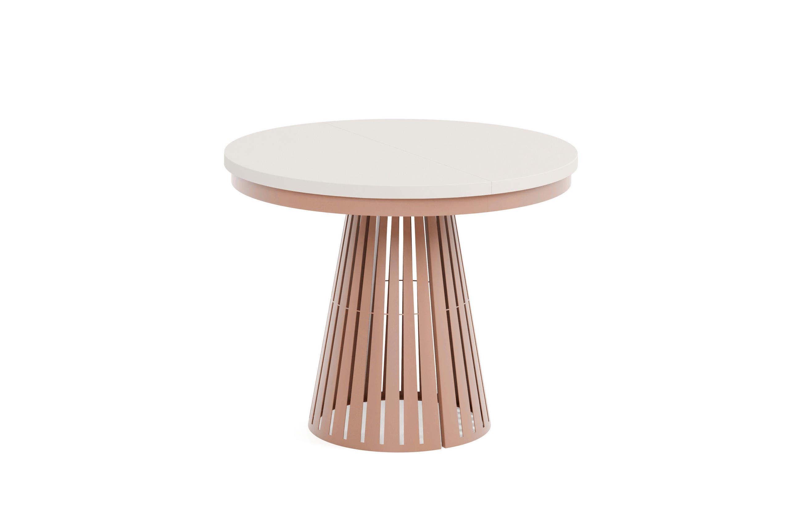 ESSTISCH Cone Bis - Kaschmir/Kupferfarben, Holzwerkstoff/Metall (100/100/76cm) - Meblini