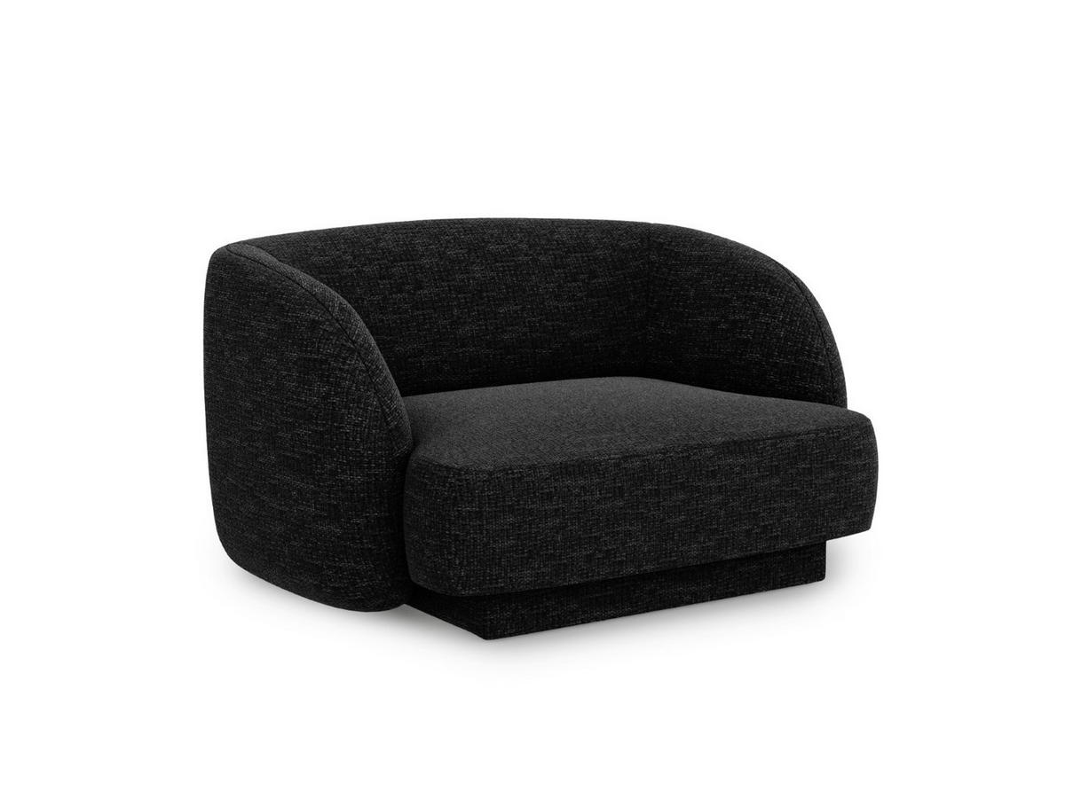 SESSEL Miley aus Chenille-Stoff schwarz - Schwarz, Textil (90/70/103cm) - Micadoni