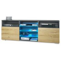 LOWBOARD Granada Front in Eiche Natur - Eichefarben, Holzwerkstoff (146/54/35cm) - Vladon