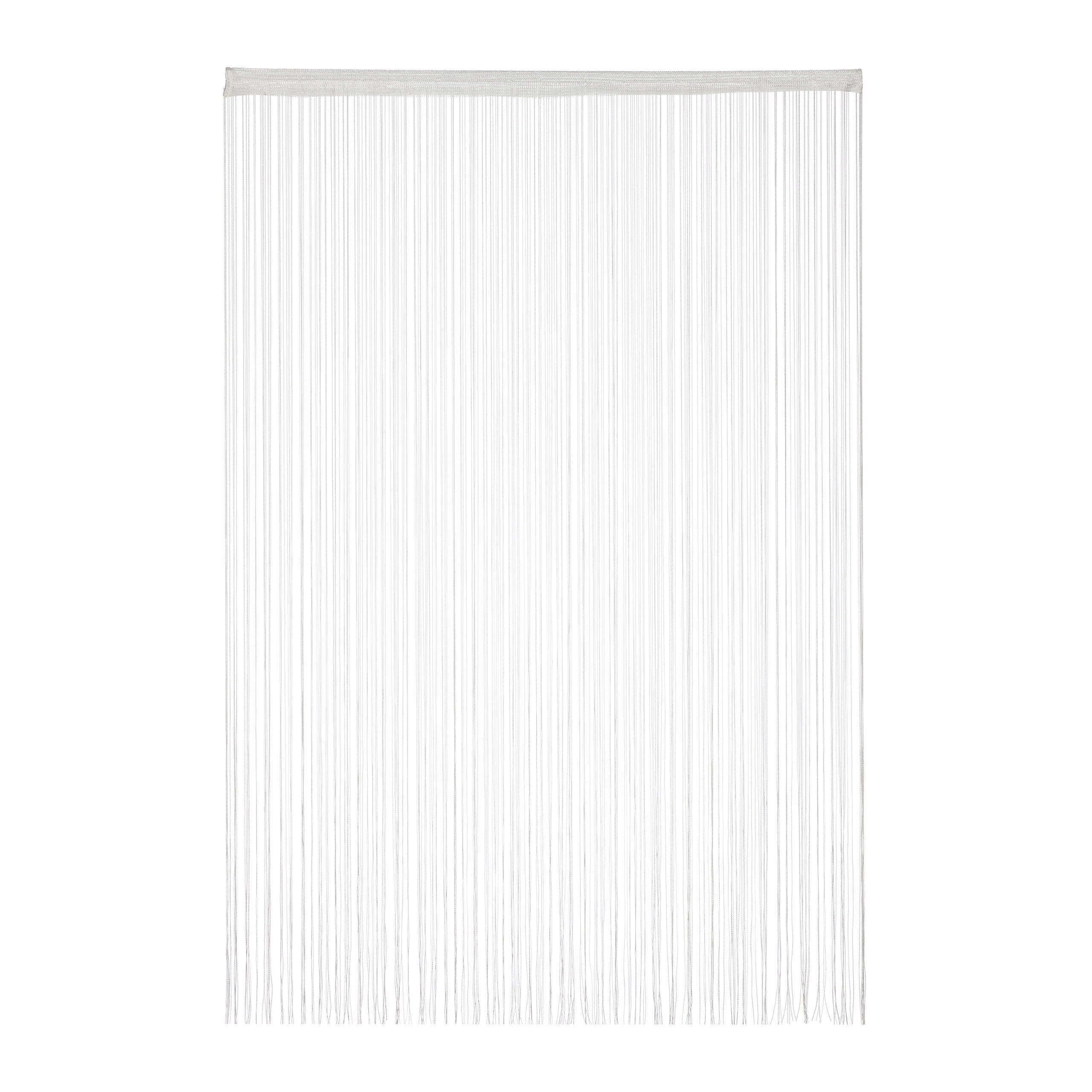 FADENVORHANG - Weiß, Textil (145/245/0.1cm) - Relaxdays