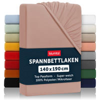 SPANNBETTLAKEN 2er-Set 140/190/30 cm Rosa - Rosa, Textil (140/190cm) - Blumtal