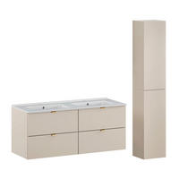 BADMÖBEL 120cm Azel 2er-Set Kaschmir - Beige, Holzwerkstoff (120/50/46cm) - Petits-meubles