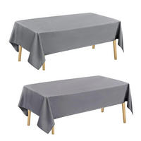 TISCHDECKE 2er Set Grau 140 x 200 cm - Grau, Textil (200/140/1.5cm)