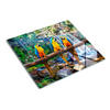 GLASPLATTE 60x52 cm Papageien auf einem Ast - Braun, Glas (60/52cm) - TULUP