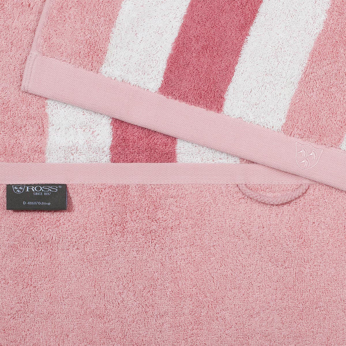 DUSCHTUCH Doubleface Stripes 2er-Set - Rosa, Textil (70/140cm) - Ross