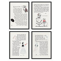 POSTER Set mit 4 Jahrgang Text 1 vom Künstler George Barbier A3 Rahmenlos - Klar, Papier (29.7/3cm) - Nacnic