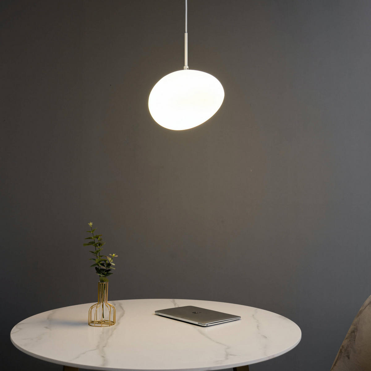 HÄNGELEUCHTE Veglia, Weiß, 32cm - Weiß, Glas (32/33/32cm) - KOSILUM