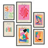 POSTER Set Mit 6 Matisse Sammlung A3 & A4 Schwarzer Rahmen - Schwarz, Papier (29/3cm) - Nacnic