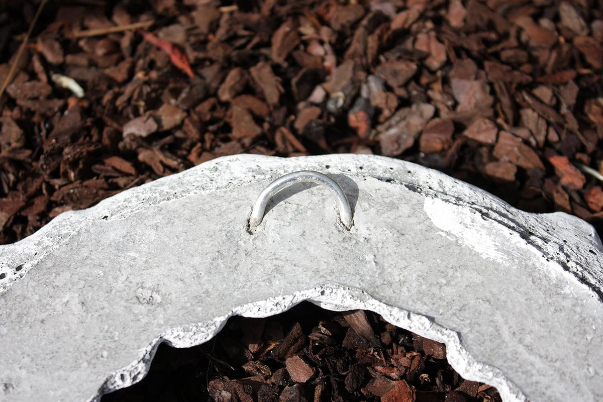 STEINFIGUR Türkranz Rosenkranz aus massiven Steinguss frostfest - Grau, Stein (28/4/28cm) - stoneandstyle