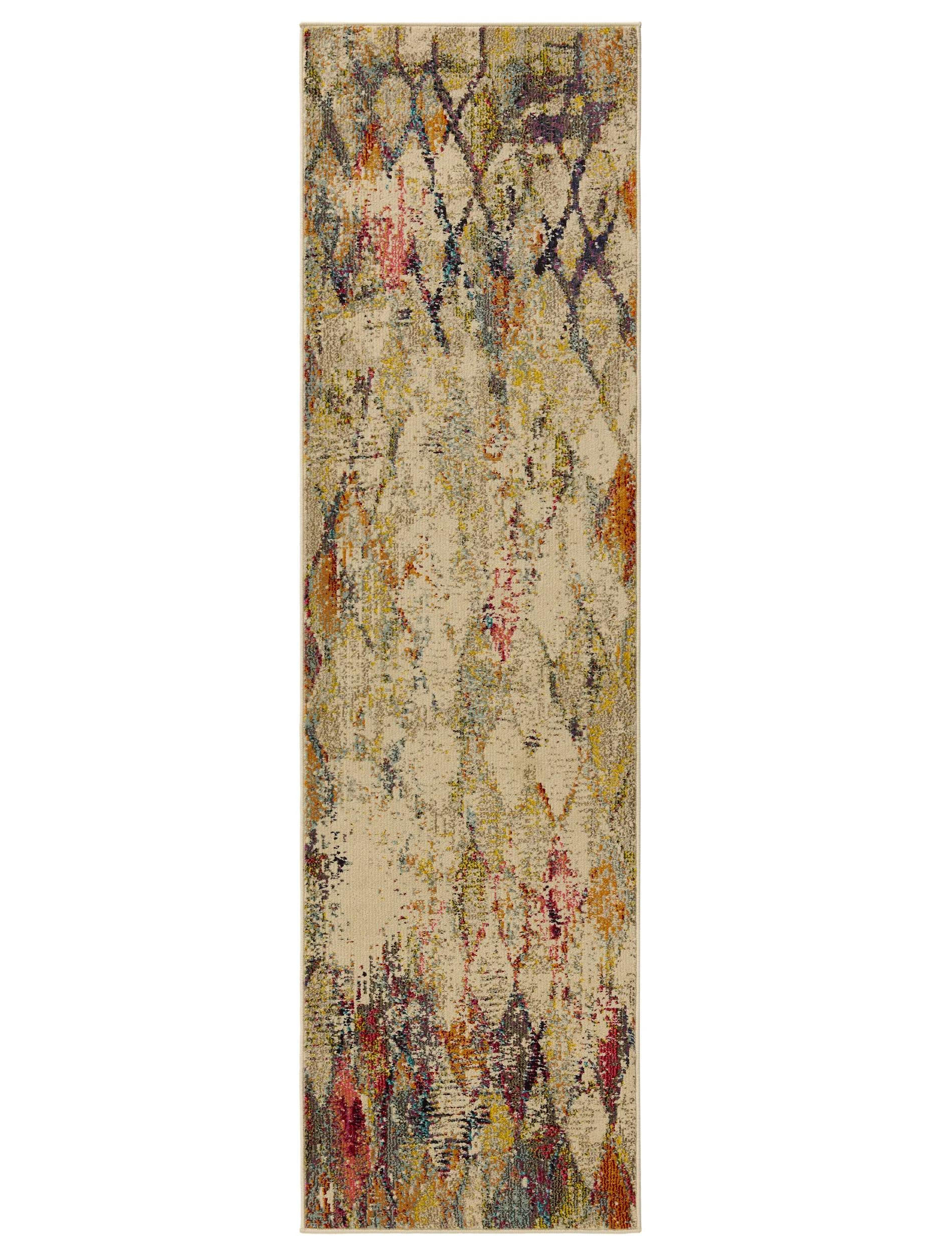 LÄUFER Casa Beige/Multicolor 70x240 cm - Beige, Textil (70/240cm) - benuta Nest