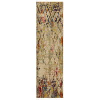 LÄUFER Casa Beige/Multicolor 70x240 cm - Beige, Textil (70/240cm) - benuta Nest