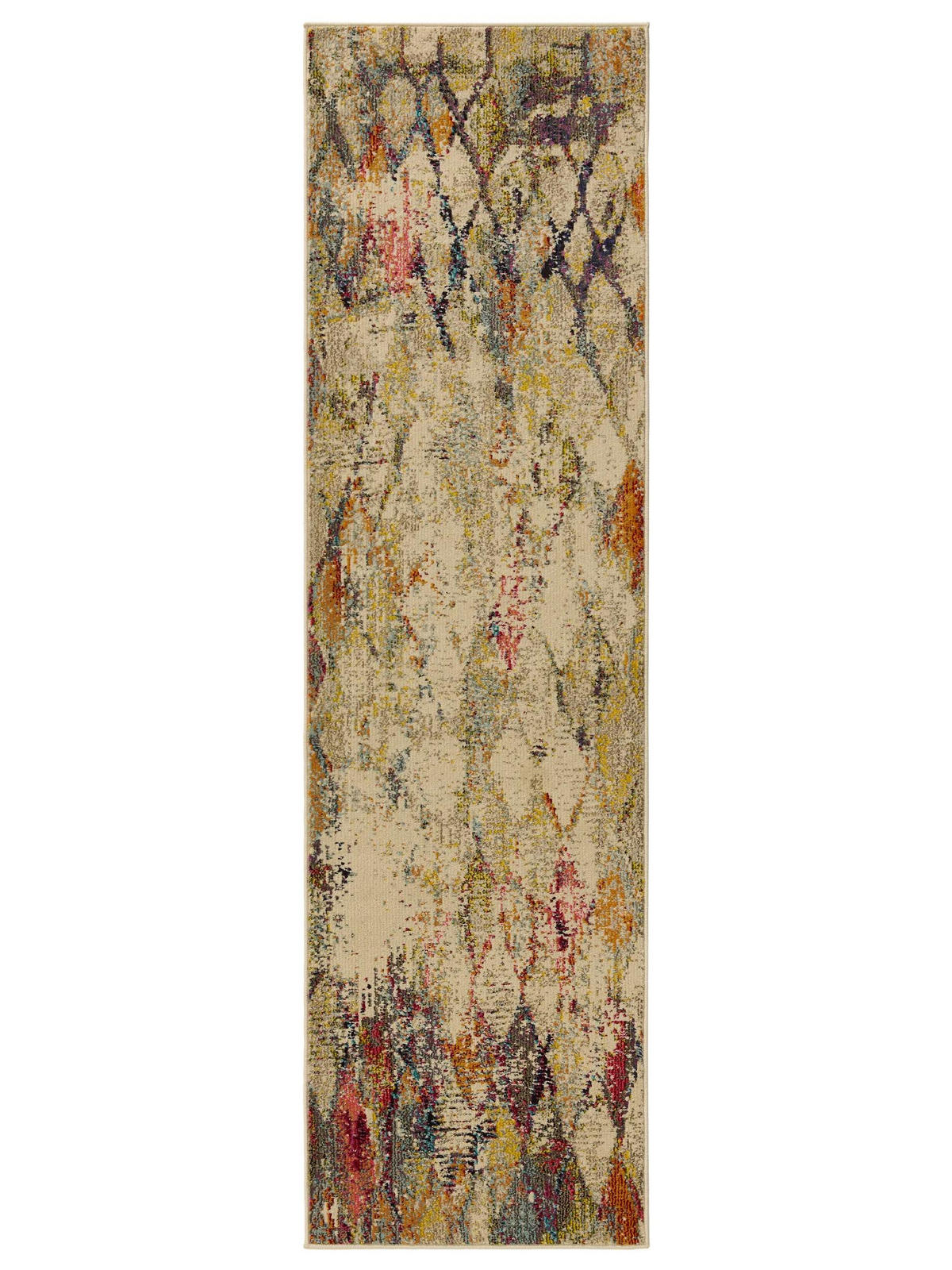 LÄUFER Casa Beige/Multicolor 70x240 cm - Beige, Textil (70/240cm) - benuta Nest