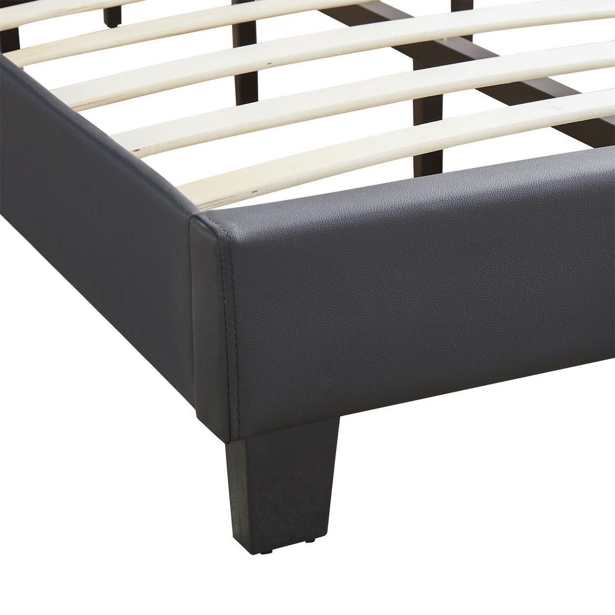 POLSTERBETT MIT LED BENITO 90X200 CM - Schwarz, Textil (90/200cm) - CARO-Möbel