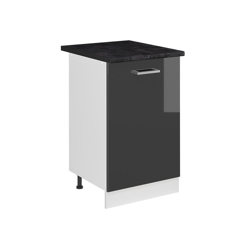 Vicco SPODNÍ SKŘÍŇKA KUCHYŇSKÉ LINKY R-Line, Antracitový vysoký lesk/Bílá, 50 cm pracovná doska antracitová