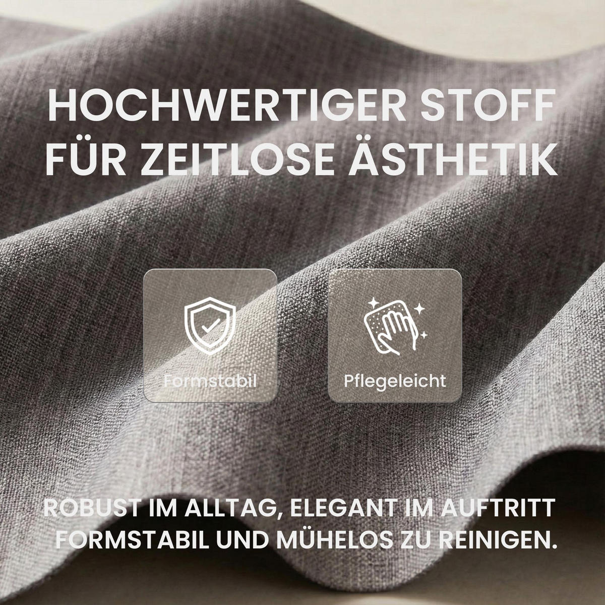 BARHOCKER Stoff Grau - Chromfarben/Grau, Textil/Metall (42/104/48cm) - CLP