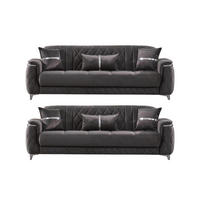 SITZGARNITUR Pasadena, Grau Stellvariante 2+2 - Grau, Holzwerkstoff/Kunststoff (177/90/98cm)