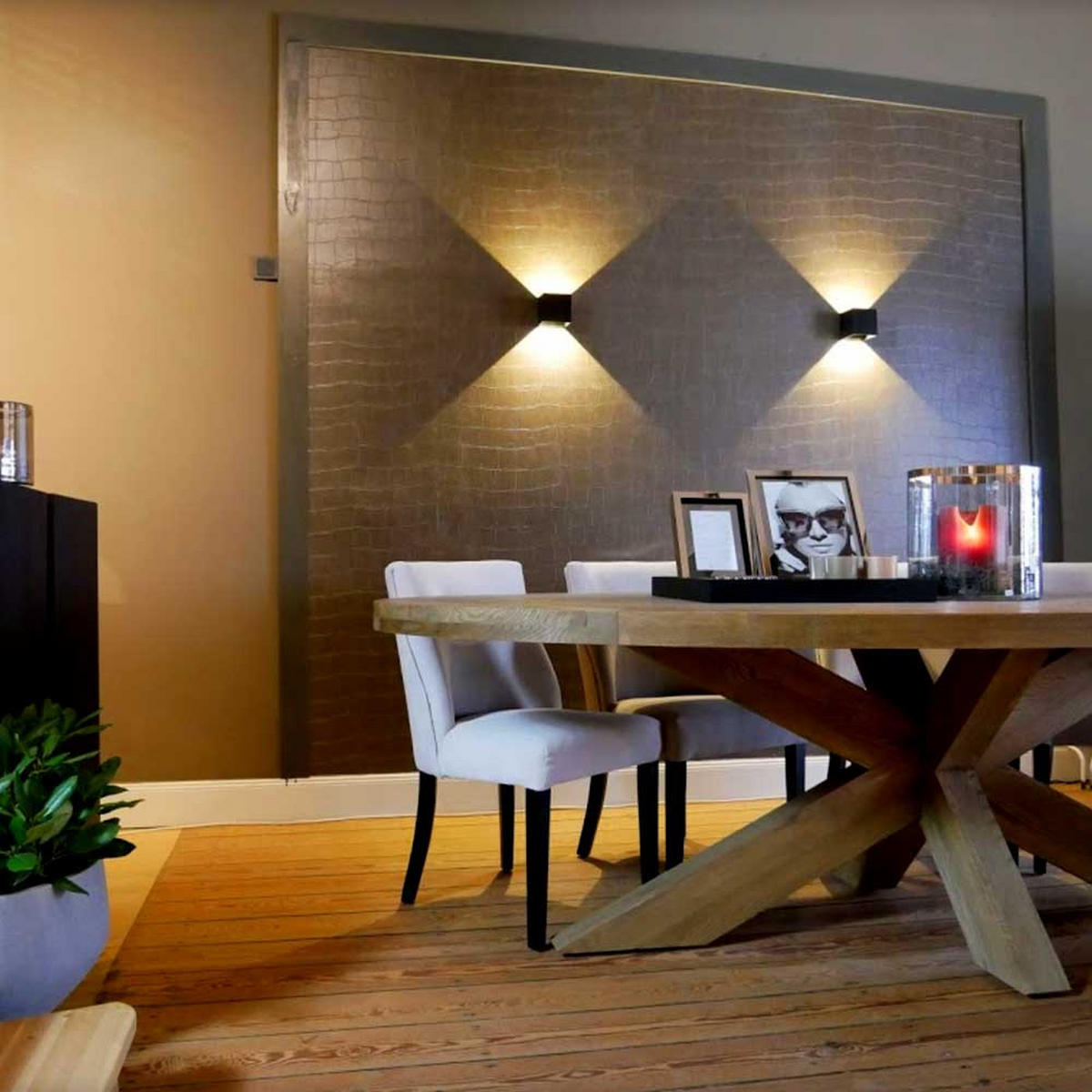 Quadratisch LED-WANDLAMPE Ixa Holz s.luce online jetzt nur ➤