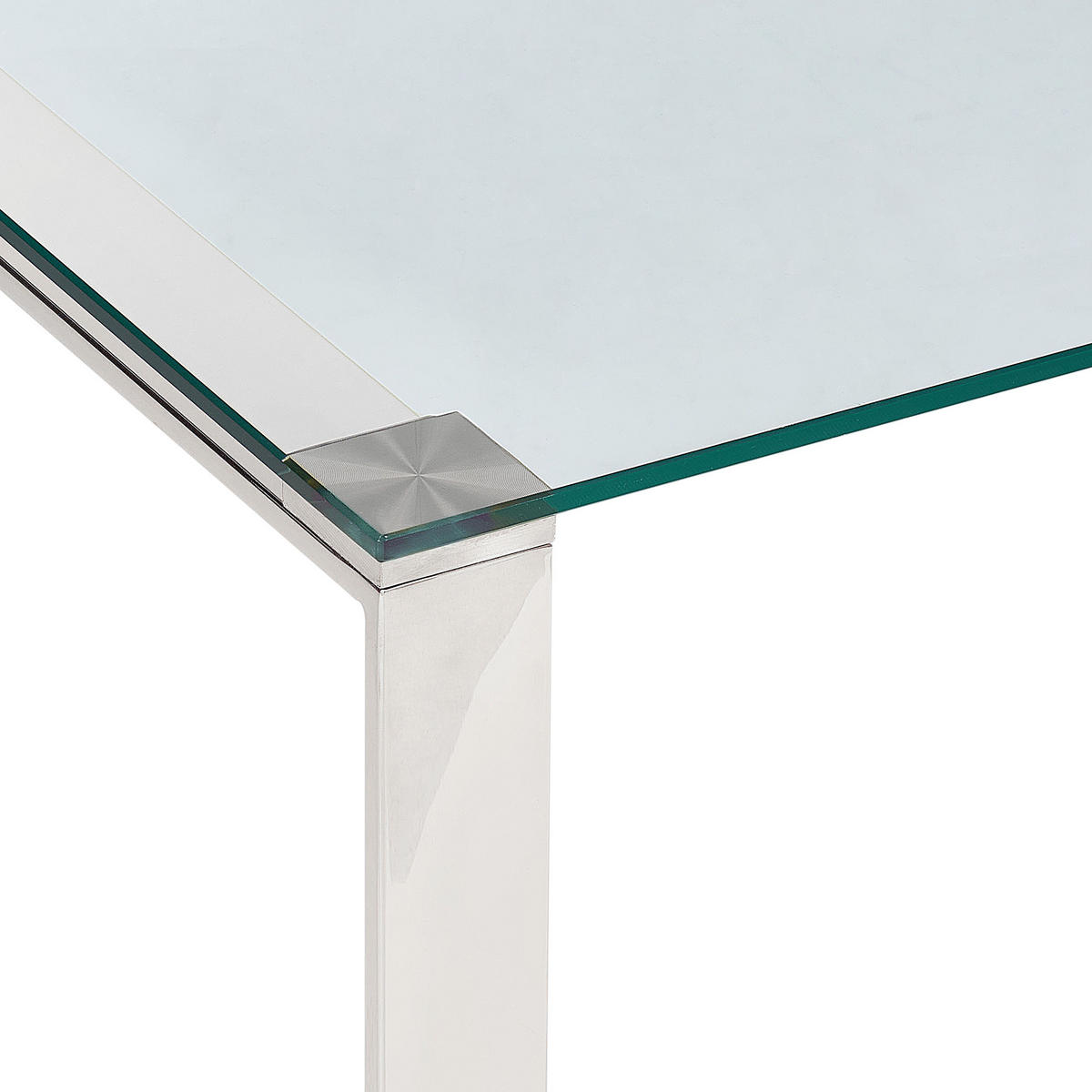 KONSOLENTISCH mit Glasplatte Silber Tilon - Transparent/Silberfarben, Glas (40/120/75cm) - Beliani