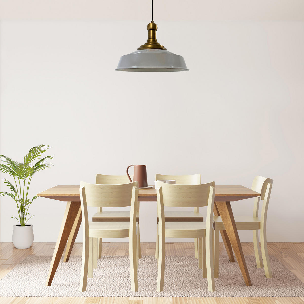 KÜCHENLAMPE Asletl Long-Knob 40/30 cm - Grau, Metall (30/40/30cm) - Bamyum