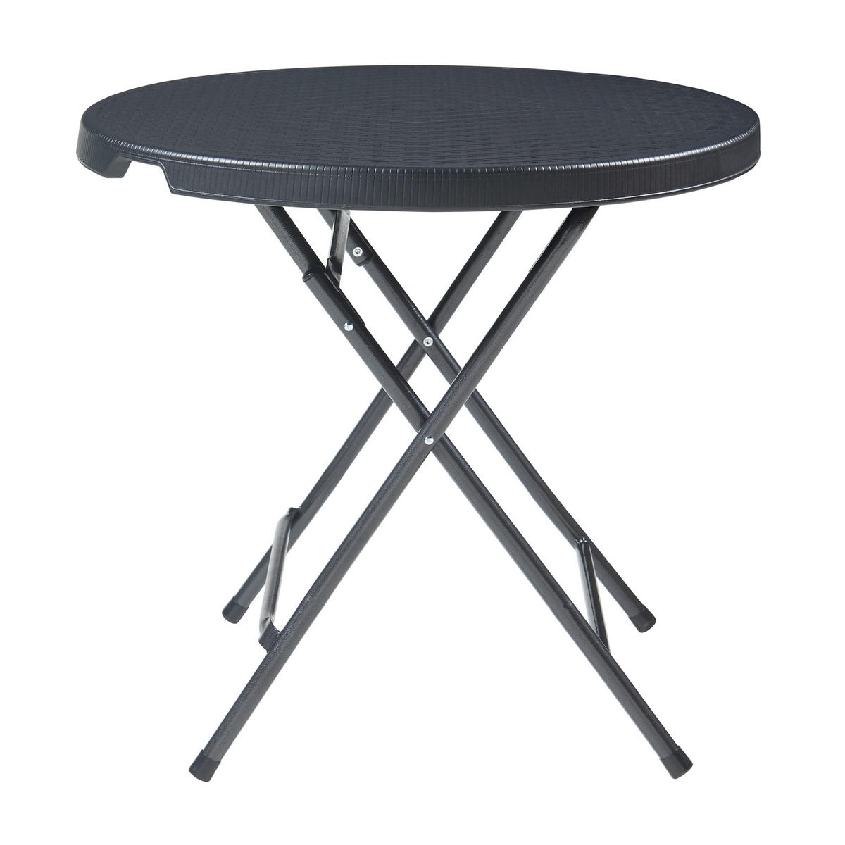 KLAPPTISCH Mark - Schwarz, Kunststoff/Metall (80/80/74cm) - [en.casa]