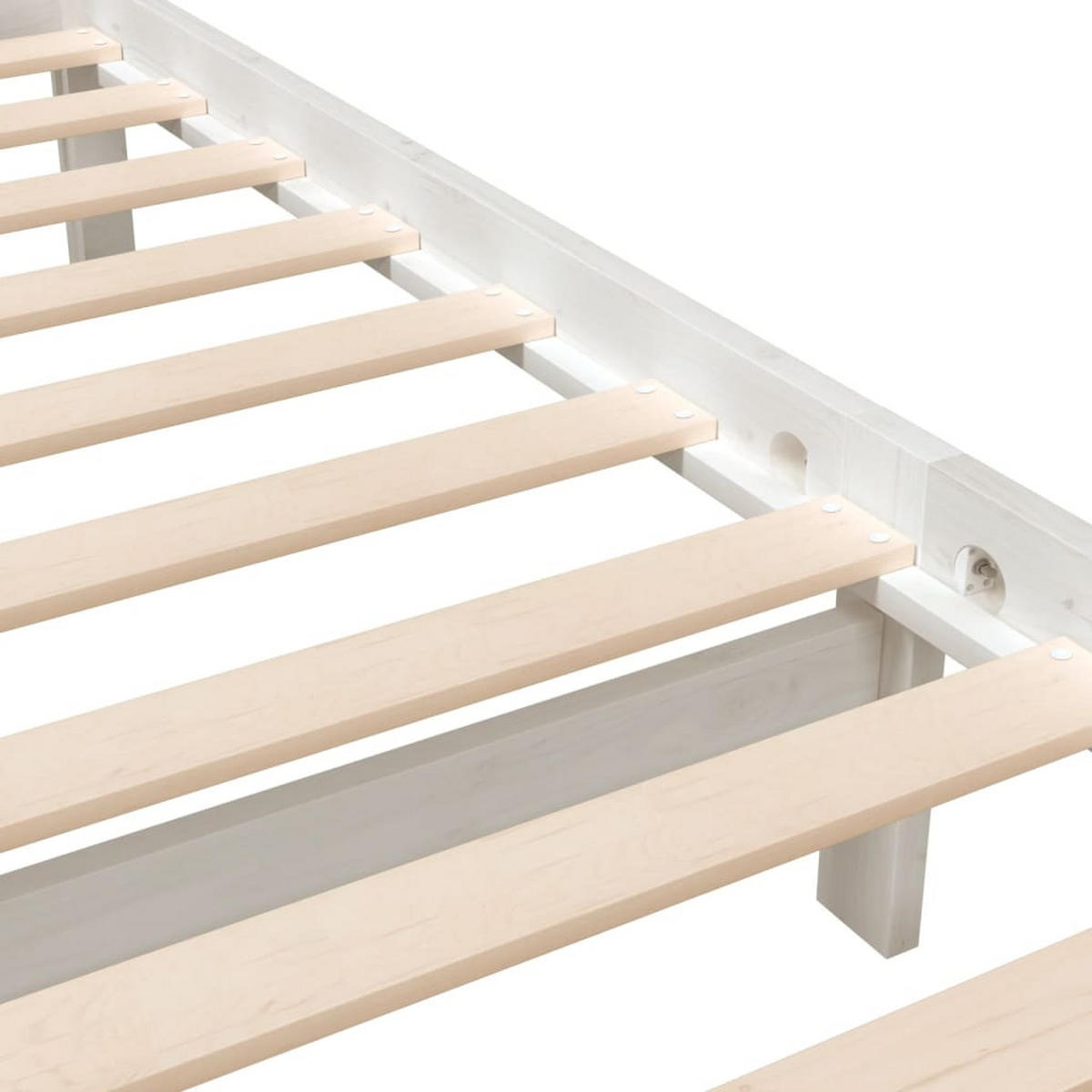 BETT Kaminski 126/195.5 cm - Weiß, Holz (120/190cm) - Nettlife