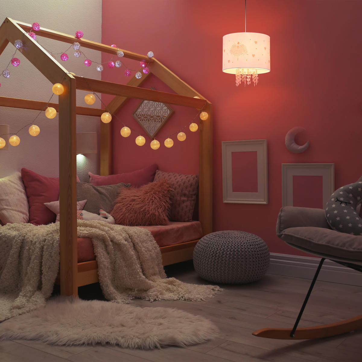 HÄNGELAMPE - Multicolor, Kunststoff (35/35/158cm) - Relaxdays