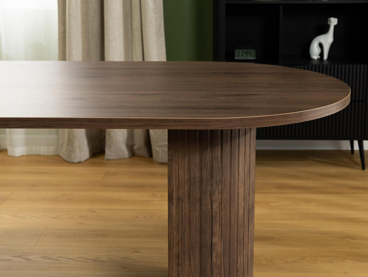 ESSTISCH Wotkon - Nussbaumfarben, Holzwerkstoff (90/185/75cm) - MIRJAN24