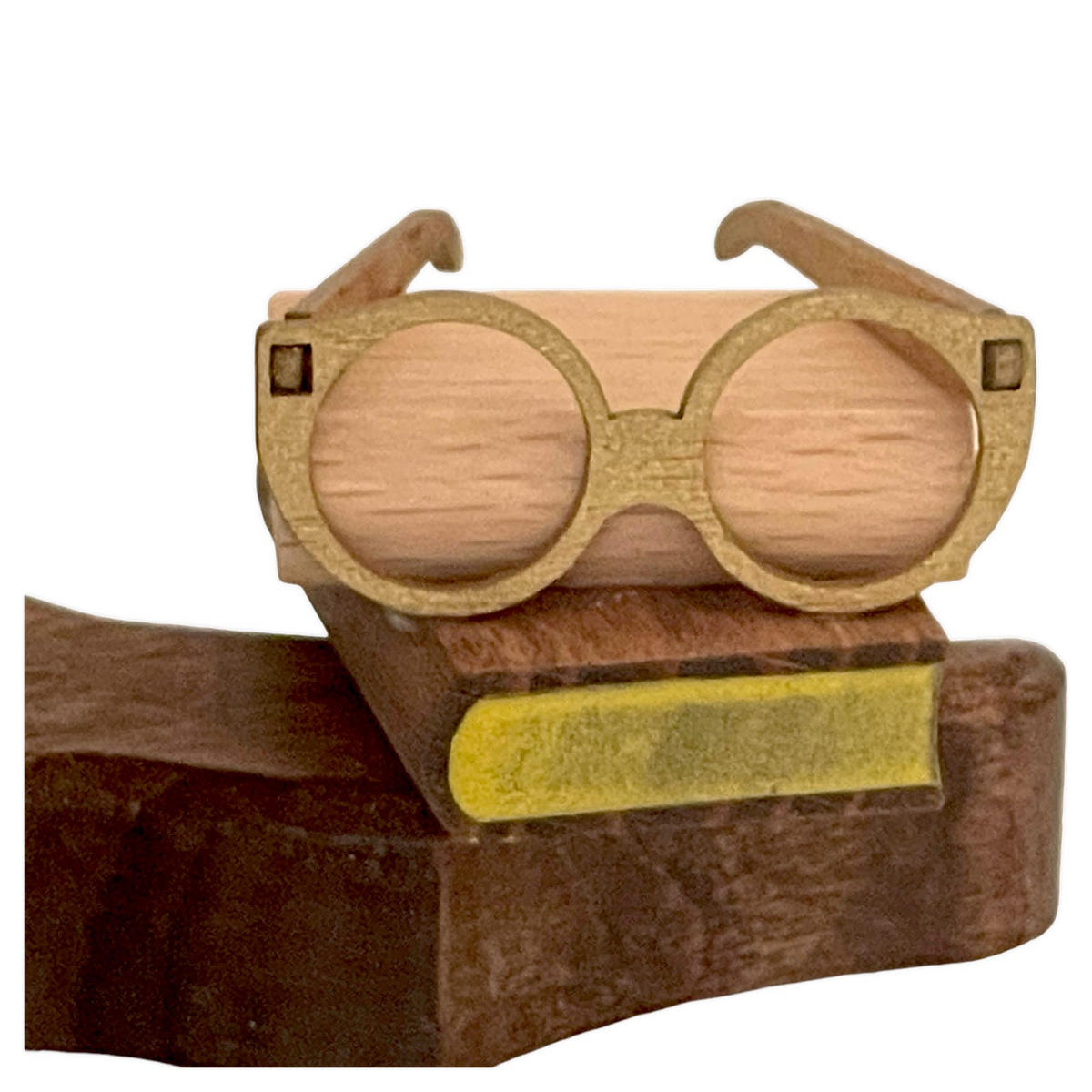 RAUCHFIGUR Eule mit Büchern 15 cm - Multicolor, Holz (10/15/10cm)