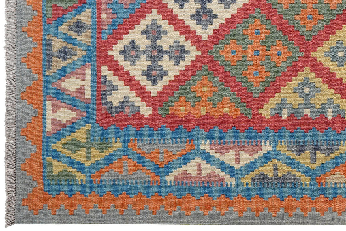 HANDWEBTEPPICH Kelim Gashgai Rot 177/127 cm Schurwolle - Rot, Textil (127/177cm) - Looma