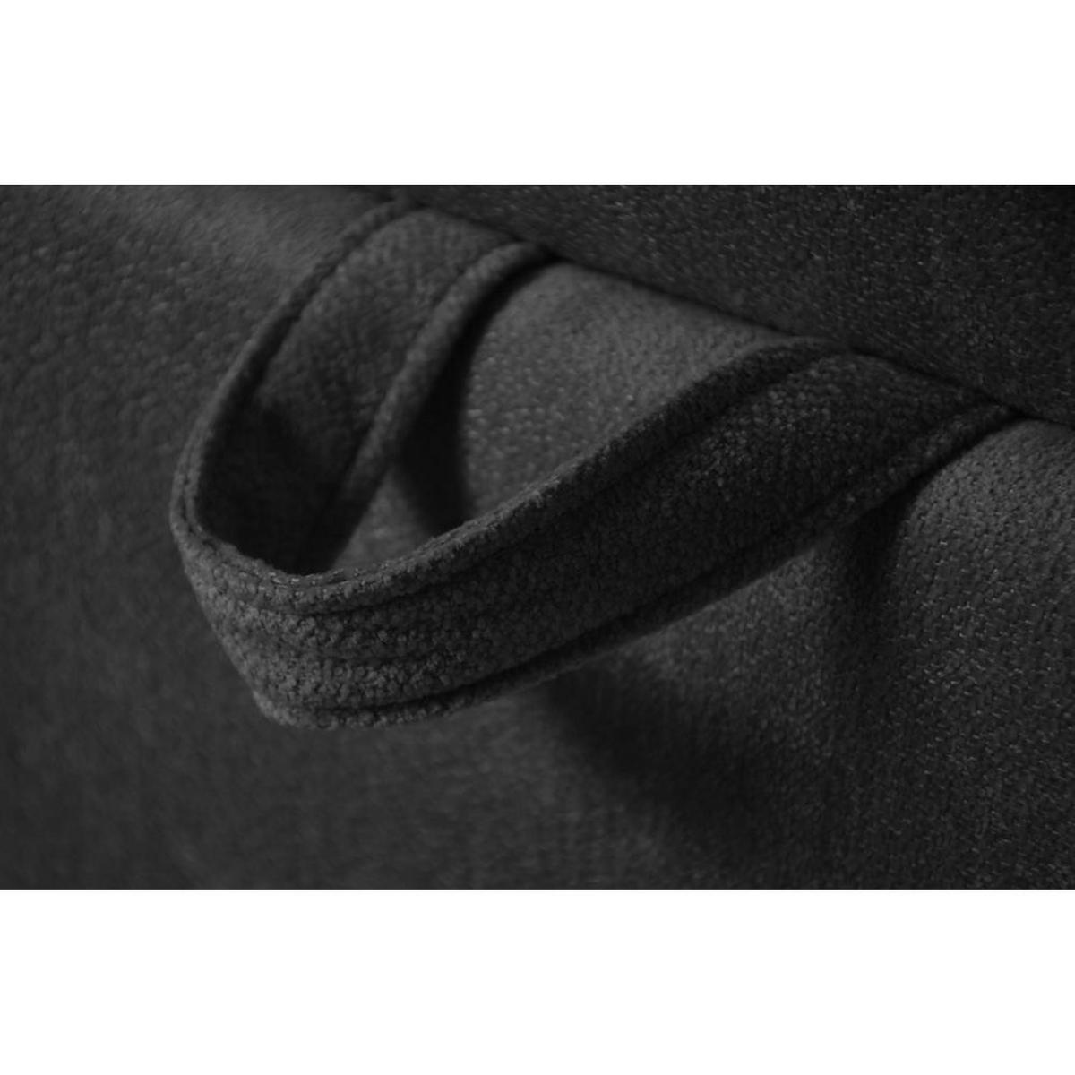 BOXBETT Solido mit Bettkasten 180x200 cm dunkelgrau - Dunkelgrau/Schwarz, Textil/Metall (180/200cm) - Beautysofa