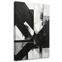 LEINWANDBILD 3D und geometrisch 60x90cm - Schwarz, Textil (60/90cm) - Feeby