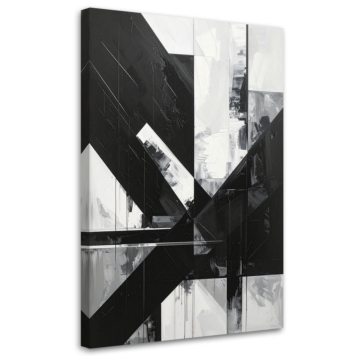 LEINWANDBILD 3D und geometrisch 60x90cm - Schwarz, Textil (60/90cm) - Feeby