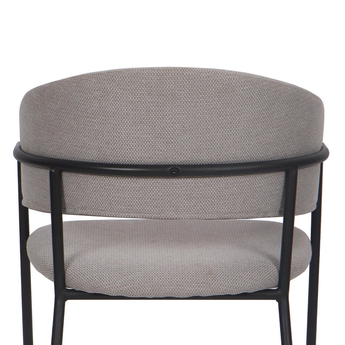STUHL OVO gespolsterter - hellgrau - Glamour Chenille - Hellgrau/Schwarz, Textil/Metall (56/79/54cm) - NEW HOME