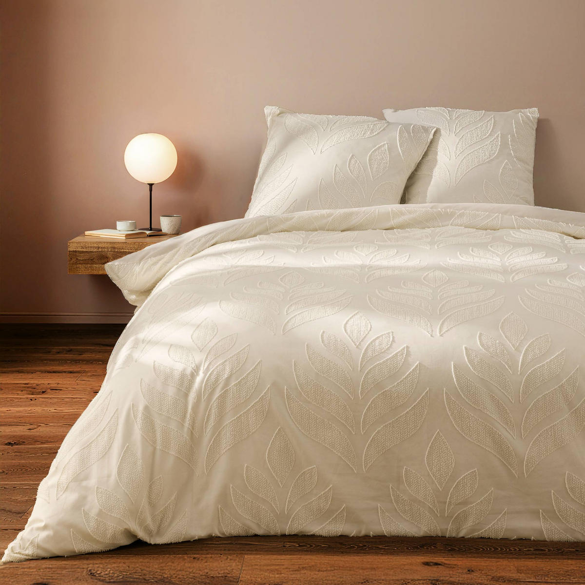BETTWÄSCHE-SET mit Tufting 3-teilig Calita 240/220 cm - Weiß, Textil (220/240cm) - Douceur d´intérieur