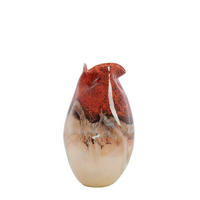 VAZE Jorien Rot 18/17.5/32 cm - Rot, Glas (32cm) - Light & Living