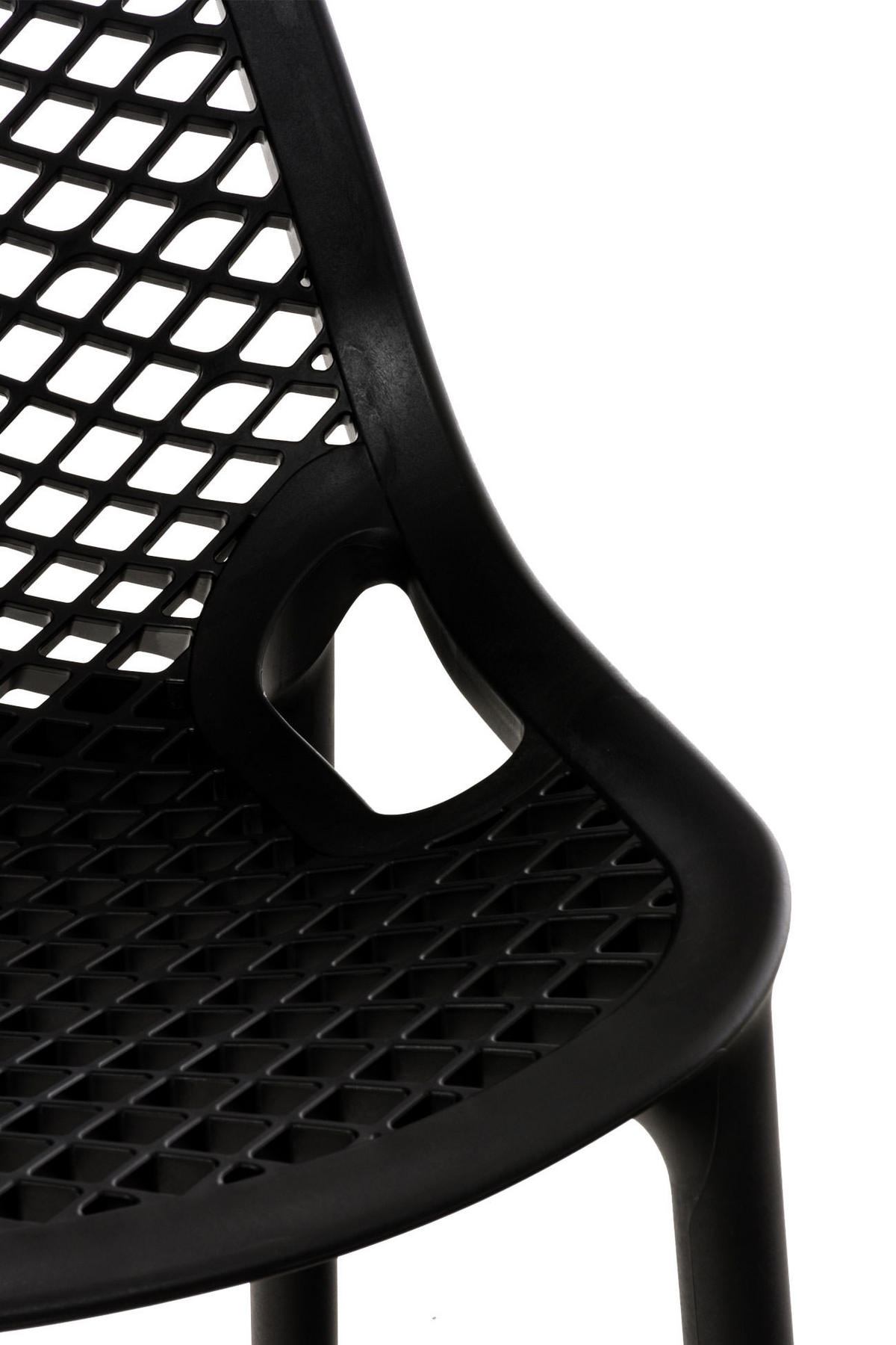BARHOCKER modern Schwarz LORL Kunststoff 105x45x53 cm - Schwarz, Kunststoff (45/105/53cm) - DELUKE