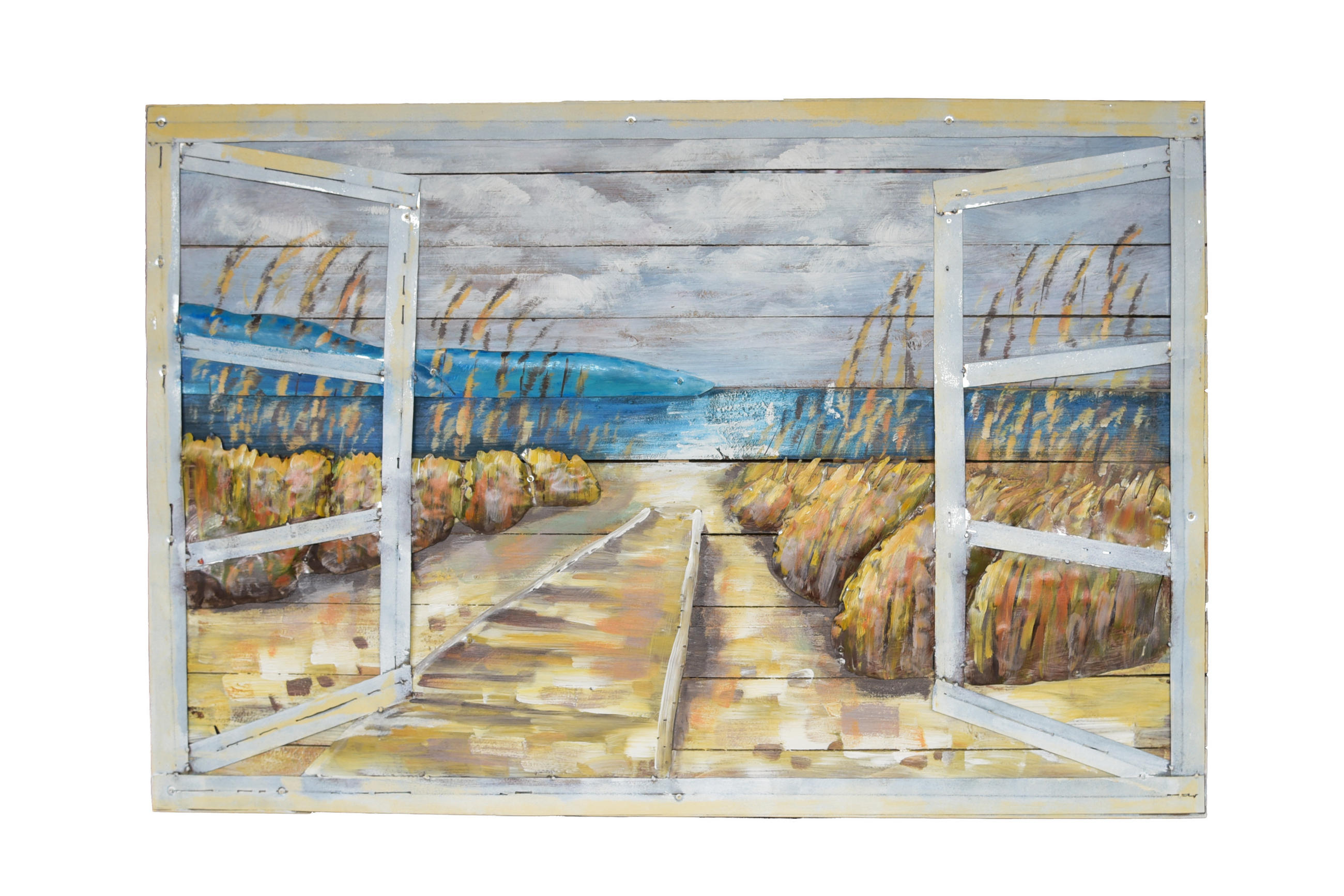 3D-METALLBILD Meerblick Stahl Mehrfarbig 6,5x80x120cm - Multicolor, Metall (80/6.5cm) - DELUKE