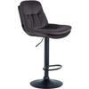 BARHOCKER Samt schwarz - Schwarz, Textil (46/94/54cm) - CLP