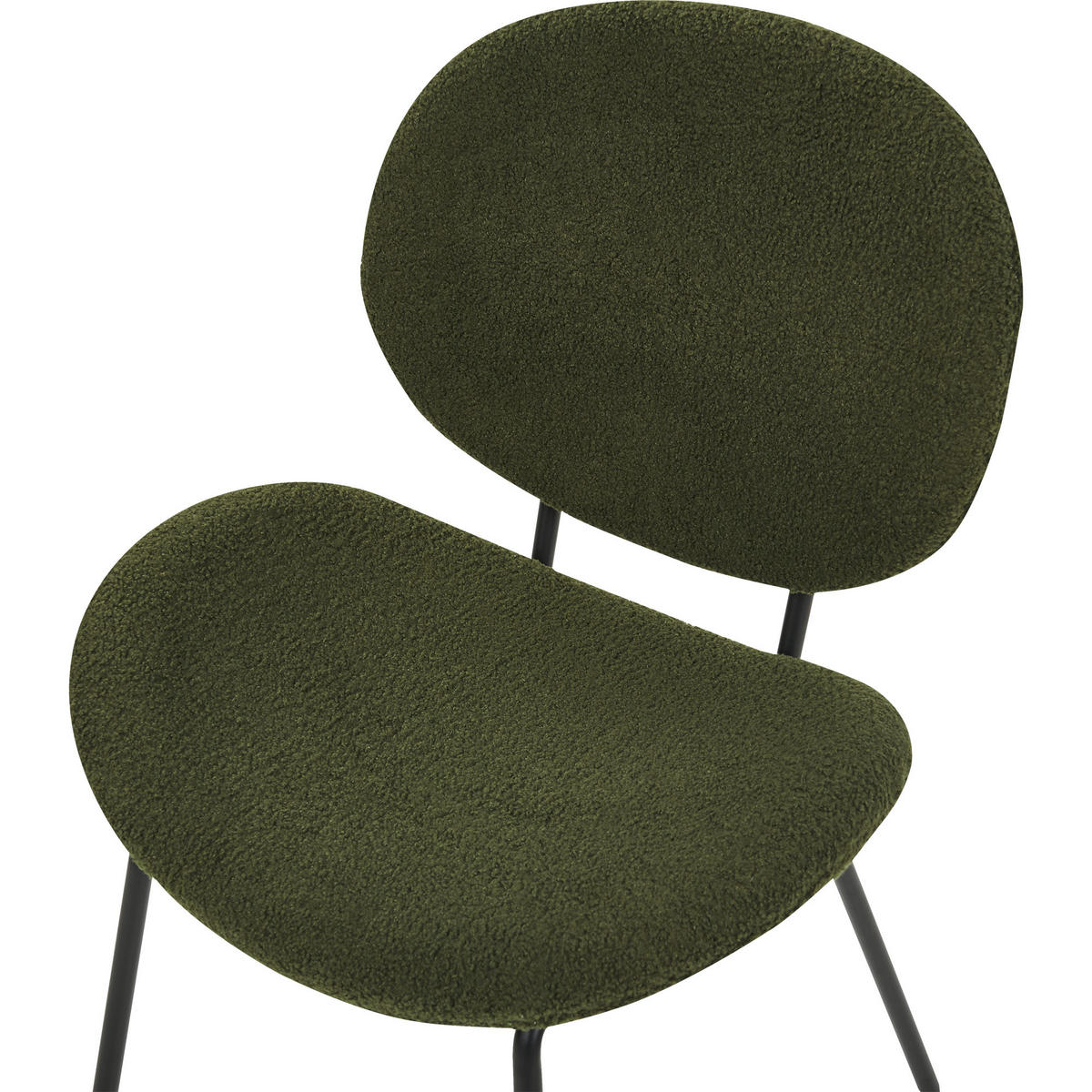 ÉTKEZŐSZÉK 2 darabos Szett Műbőr Zöld Luana - zöld, textil/fém (50/80/58cm) - Beliani