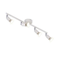 STRAHLER Gemeinschaft 4-flammig 60/8/13.5 cm - Weiß, Metall (70/12/17.5cm) - ZMH