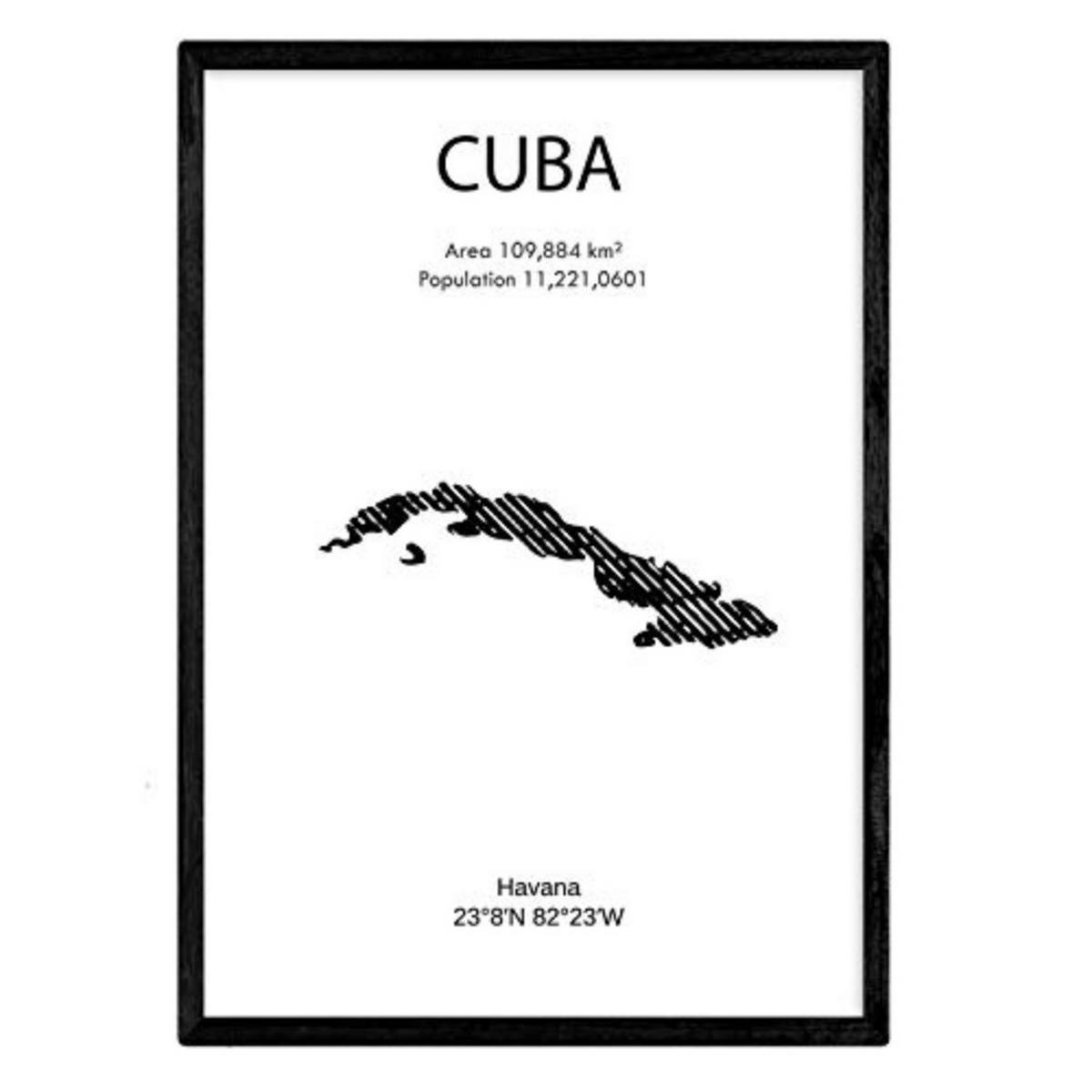 POSTER Länder & Kontinente Kuba A3 Rahmenlos - Klar, Papier (29.7/5/42cm) - Nacnic